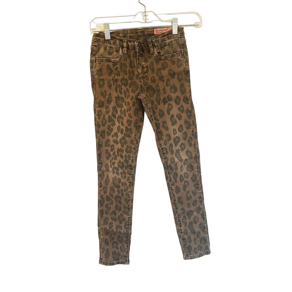 Girls Leopard Print Jeans BlankNYC Mini Mercer Jeans Leopard Jeans sz 10